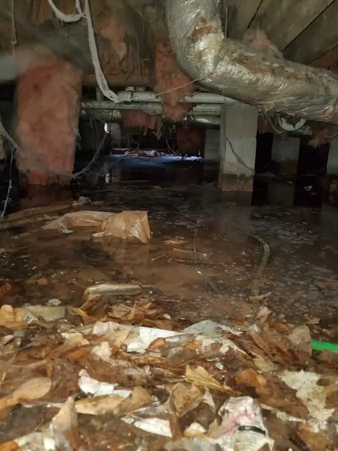 Crawl space flood assessment for Commercial Water Damage Restoration in Exeter